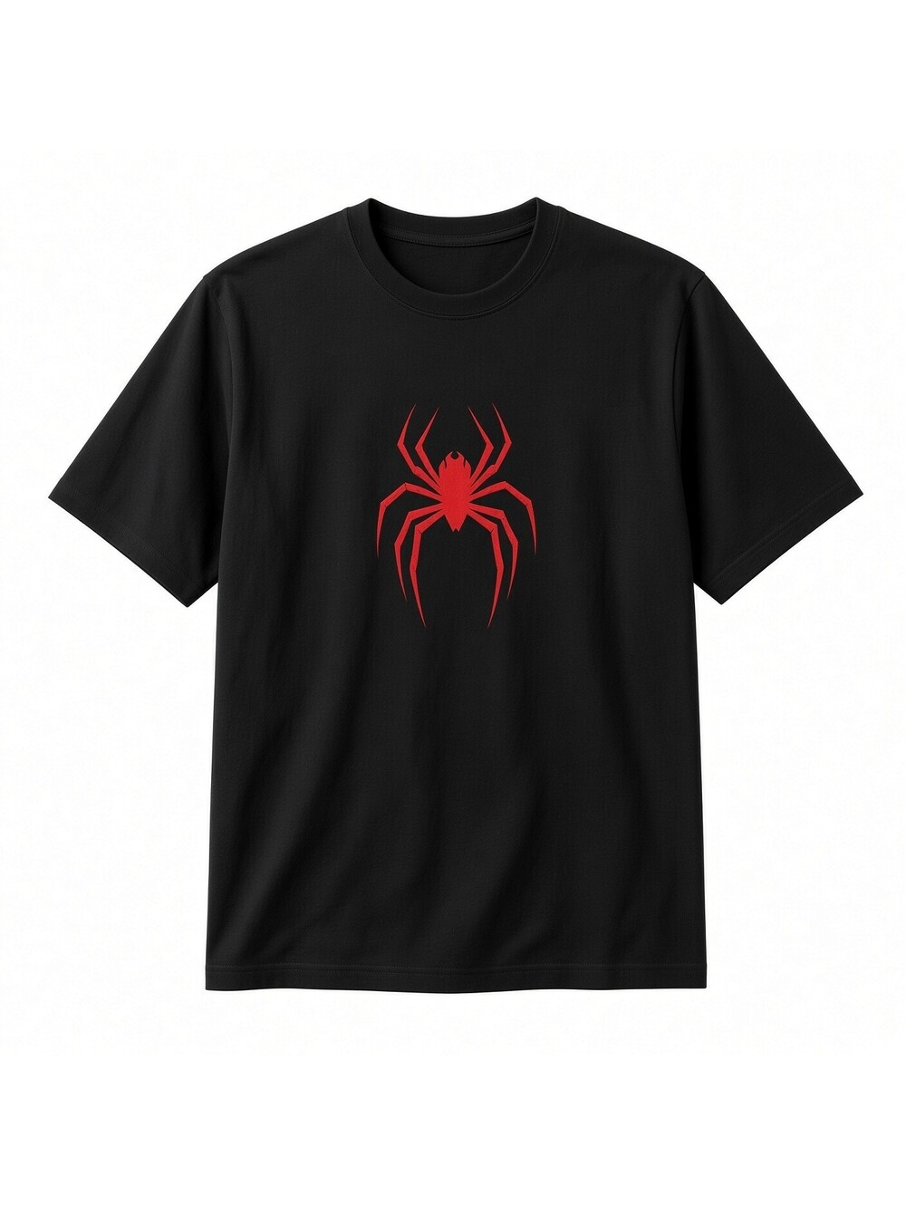 Red Spider Graphic T-Shirt Black Unisex Halloween Bug Tee